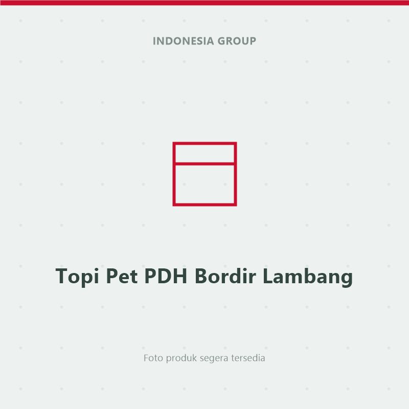 Topi Pet PDH Bordir Lambang